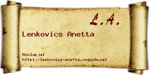 Lenkovics Anetta névjegykártya